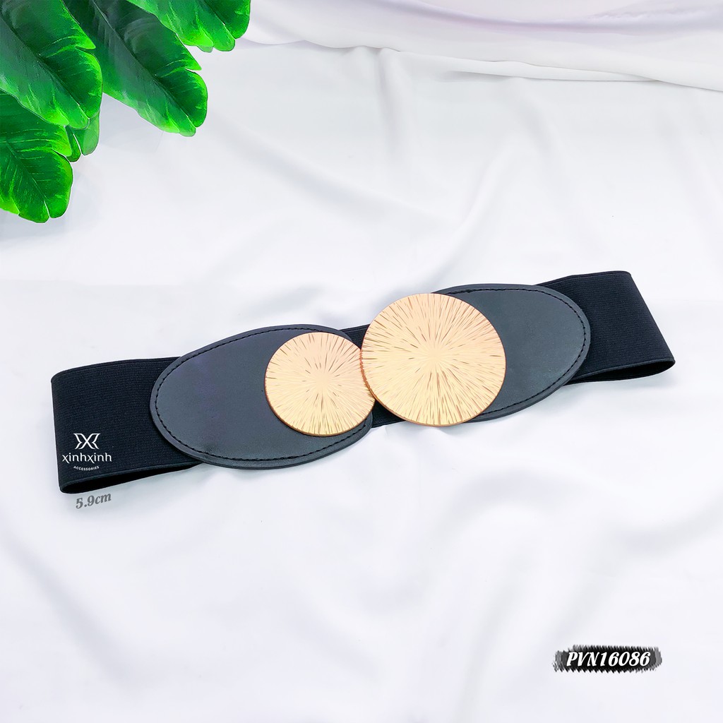 Belt váy, đai váy da bản to kết hợp mặt khóa kim loại, đá nhân tạo - Xinh Xinh Accessories