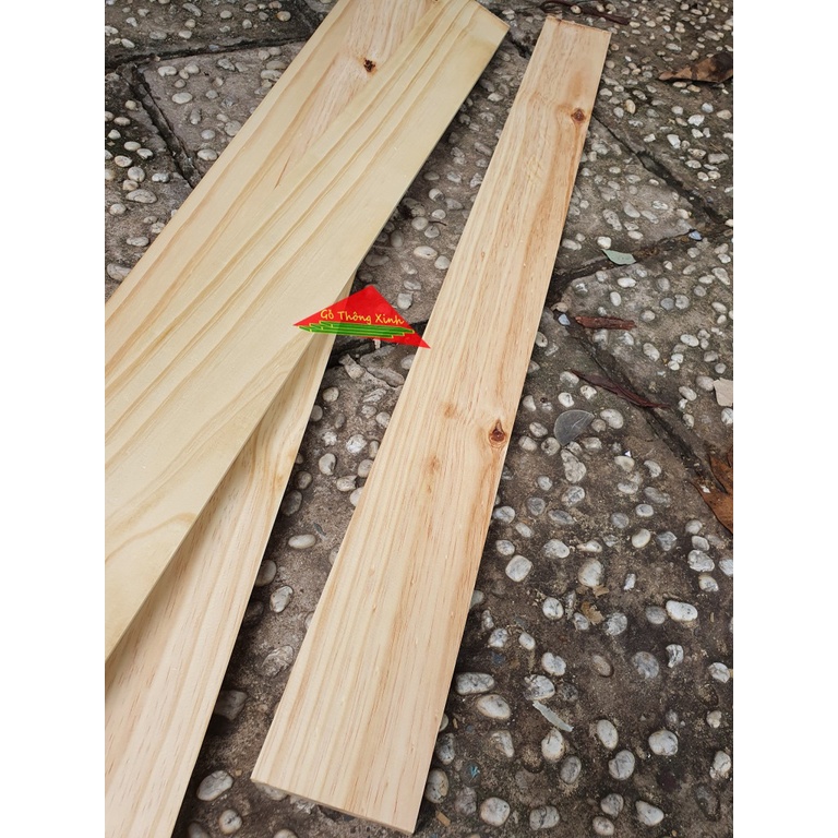 Thanh gỗ thông mới rộng 10cm,dài 1m2,dày 2cm được bào láng 4 mặt thích hợp làm kệ,decorde,ốp tường,chế DIY