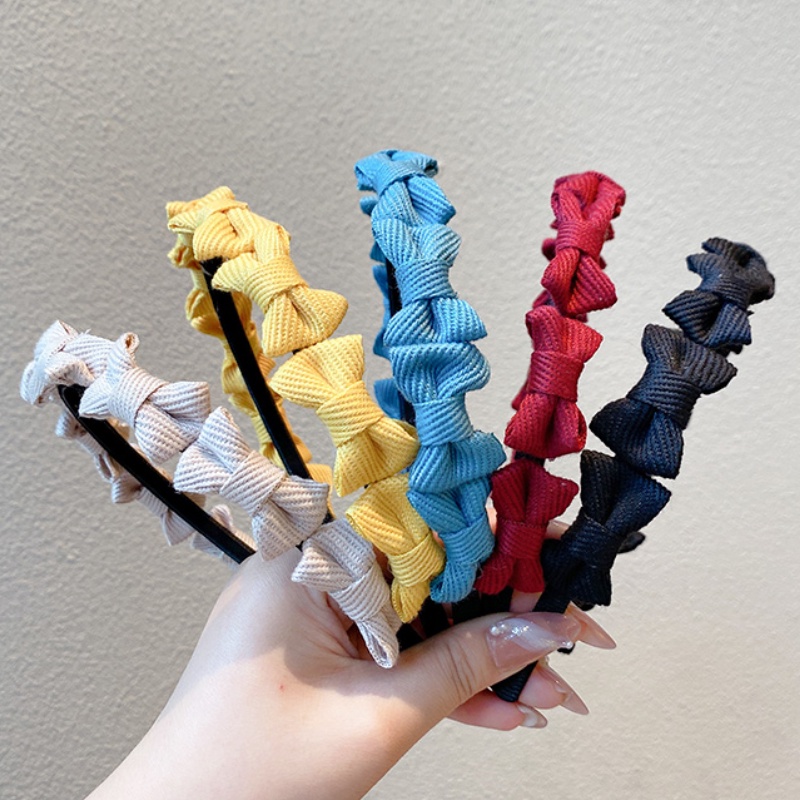 Băng đô thắt nơ đính ngọc trai thời trang Hàn Quốc