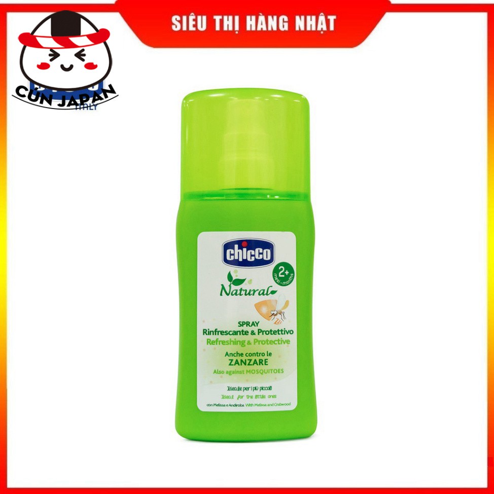 Bình xịt chống muỗi Chicco 100ml Extra mẫu mới