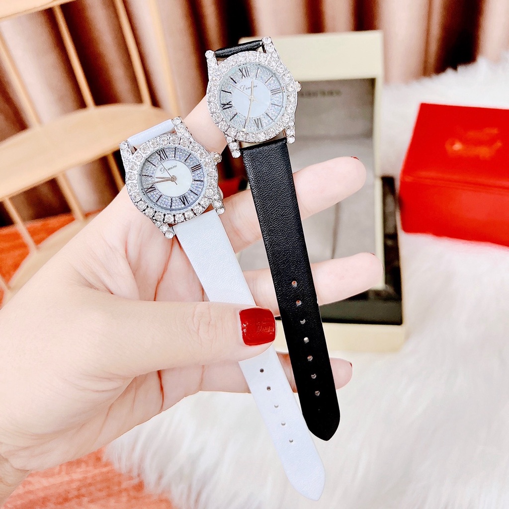 Đồng hồ Dimini mặt tròn dây da mềm mịn, bảo hành 12 tháng