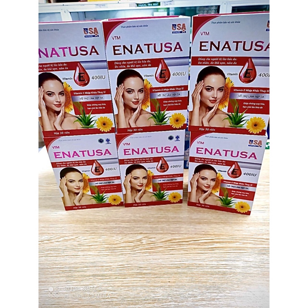 ENATURE / ENATUSA Vitamin E Đỏ, Làm Đẹp Da, Chậm Quá Trình Lão Hóa - Hộp 30 viên