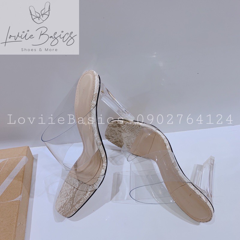 [Mã SKAMFSW175 giảm 10K đơn 50K] DÉP CAO GÓT LOVIIEBASICS THỜI TRANG - GUỐC QUAI TRONG GÓT THỦY TINH 9 PHÂN D200329