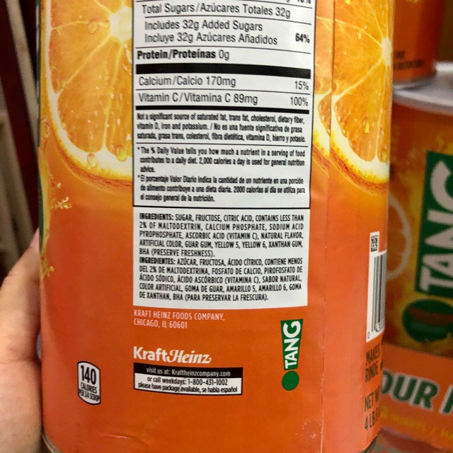 ❤️ Bột pha nước cam Tang 2.04kg Mỹ, thơm ngon, giàu vitamin C, tăng sức đề kháng