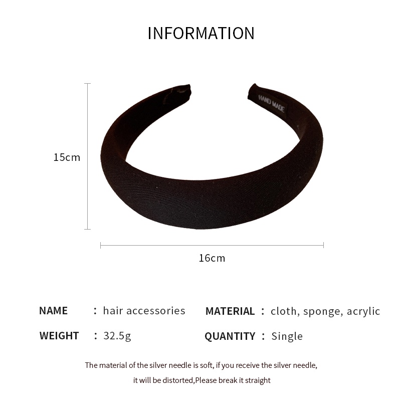 Băng Đô Cài Tóc Bằng Vải Xốp Họa Tiết Hoạt Hình Đơn Giản Thời Trang Hàn Quốc