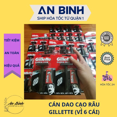 (Q1 - Hcm) Combo 6 Cán Dao Cạo Gillette (Tặng Kèm 01 Lưỡi Dao)