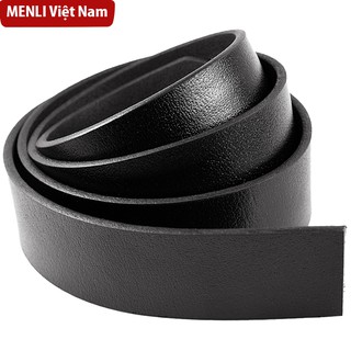 Thắt lưng da bò không mặt MENLI bền đẹp theo thời gian (Đen, Nâu)