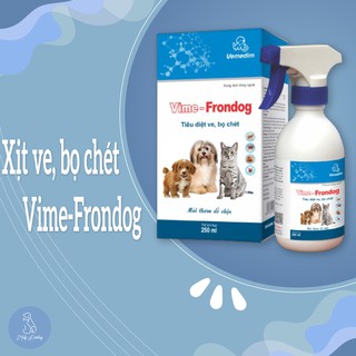 Xịt trị ve, rận cho chó mèo Vime - Frondog 250ml