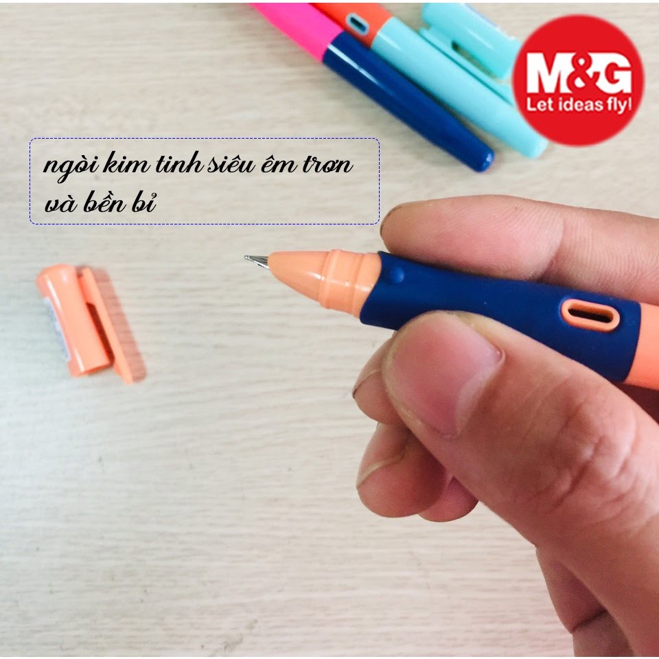 Bút máy luyện chữ đẹp tay cầm định vị M&G AFPM1371 / Bút mực 1371 nét viết êm trơn I Tặng kèm piston bơm mực