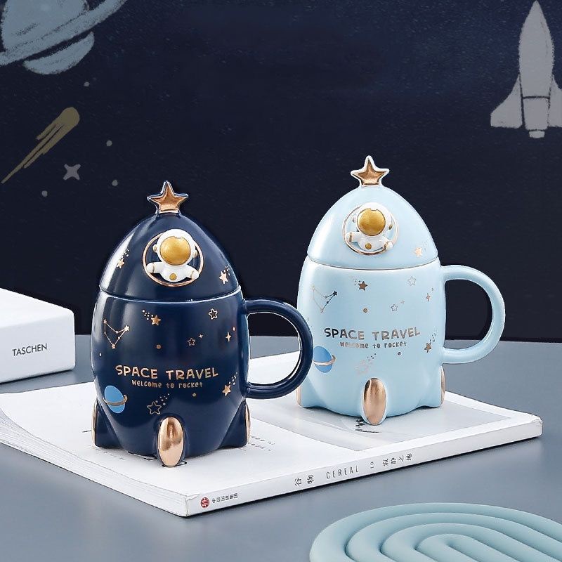 Ly Cốc Space Travel Tàu Vũ Trụ Phi Hành Gia Vũ Trụ Thiên Hà Galaxy Home Decor Uống Nước Cà Phê