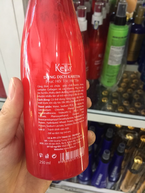 Xịt dưỡng tóc Keratin phục hồi tóc hư tổn Kella Liquid Keratin Sealing Serum 250ML | BigBuy360 - bigbuy360.vn