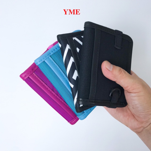 Ví vải mini Nam Nữ YME đựng tiền và thẻ card tiện lợi nhét vừa túi quần viền da thật YMN