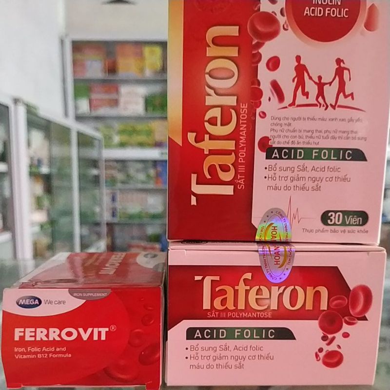 Combo 2lọ Viên uống bổ Sắt không gây táo bón Taferon - Ferrovit