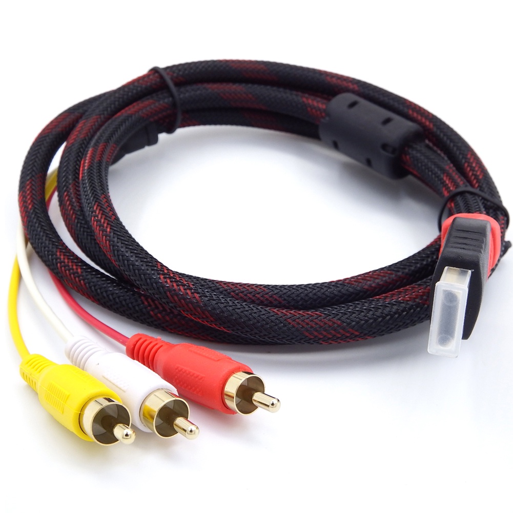 Cáp chuyển đổi HDMI sang 3 cổng RCA AV màu cầu vồng