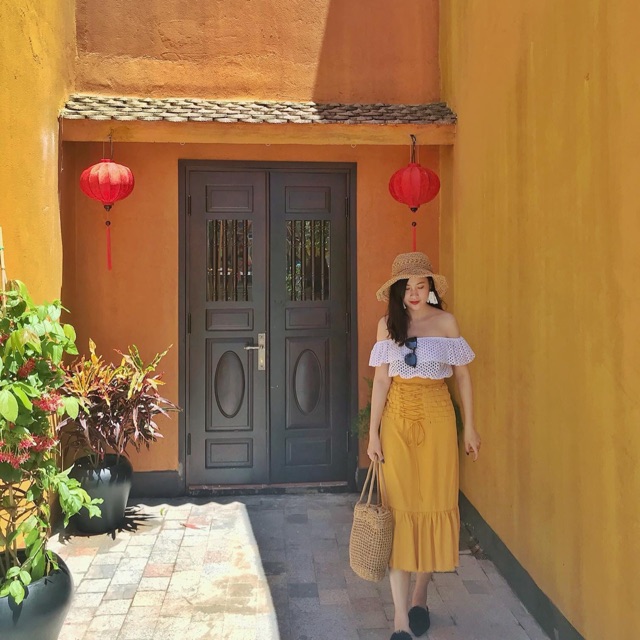 Set váy áo bẹt vai