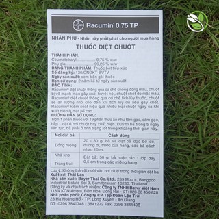 Thuốc Diệt Chuột Thông Minh Cho Gia Đình Bayer Racumin - Gói 20g