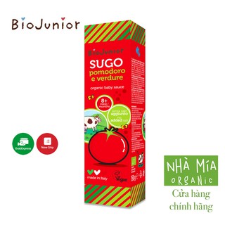 Sốt cà chua hữu cơ tách muối BioJunior - ăn dặm cho bé chuẩn Ý (cho bé 8M+)