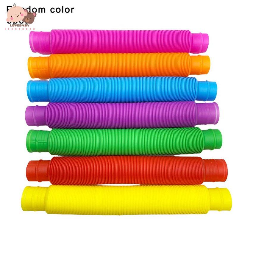 [HOT]5pcs Plastic Pop Tube Coil Children' S Toys Early Educational Toy Color Random
