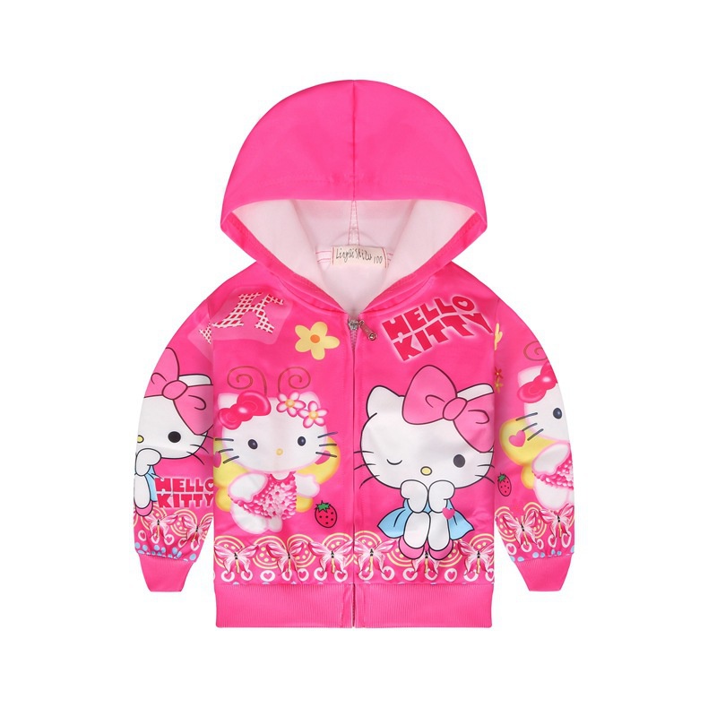Áo Khoác Hello Kitty Phong Cách Phương Tây Dễ Thương Cho Bé Gái NJHC