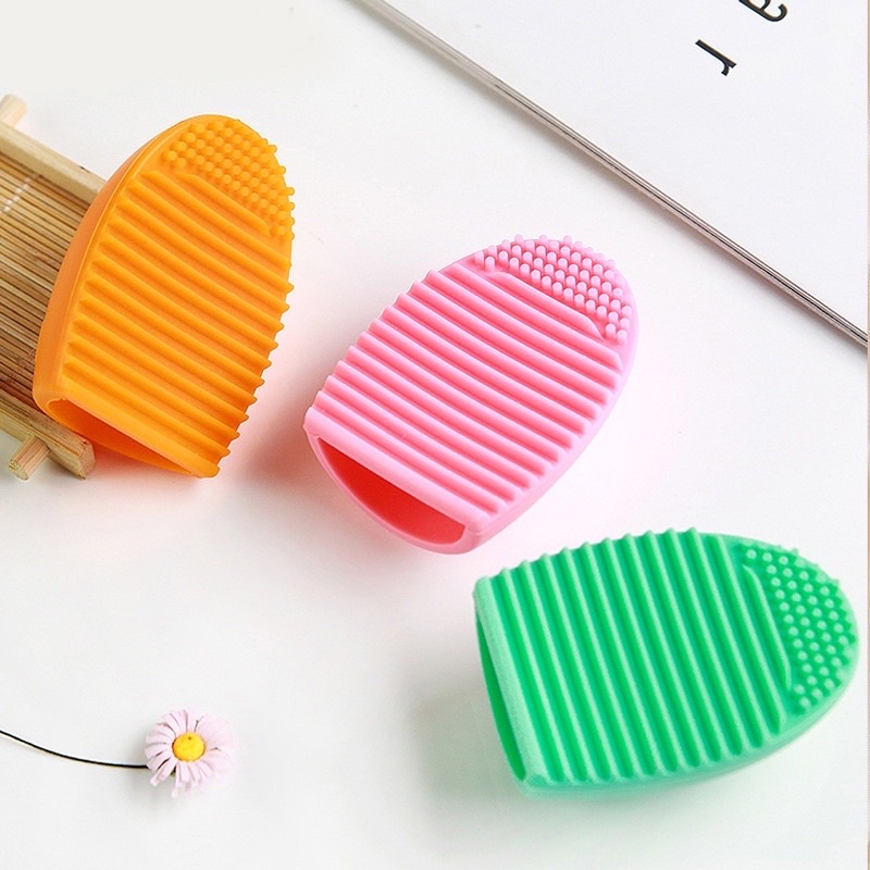 Dụng Cụ Bàn Chải + Chậu Silicon Giặt Cọ, Vệ Sinh Cọ &amp; Giỏ Lưới Phơi Cọ Trang Điểm