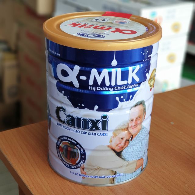 Sữa Alpha Milk can xi cho ngưòi lớn tuổi (DATE 26/03/2023)