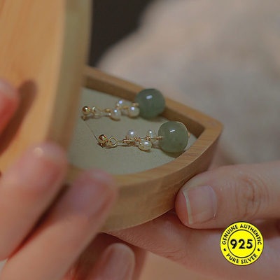 Bông Tai Mạ Vàng 18K Đính Ngọc Trai Sang Trọng