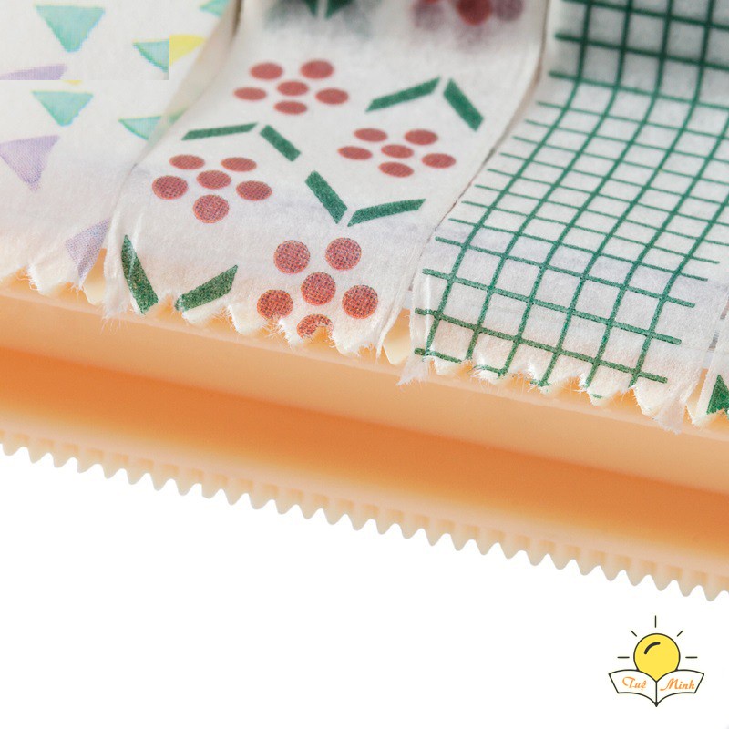 Hộp cắt washi tape trong suốt cỡ lớn gồm 2 dao cắt tiện ích C03