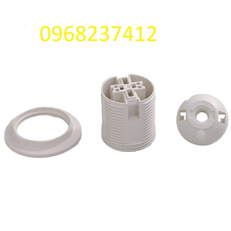 Đuôi đèn E27 vintage ren M10 gai mịn 1mm