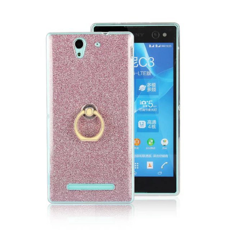 Ốp Lưng Silicone Có Giá Đỡ Dạng Nhẫn Cho Sony Xperia C3