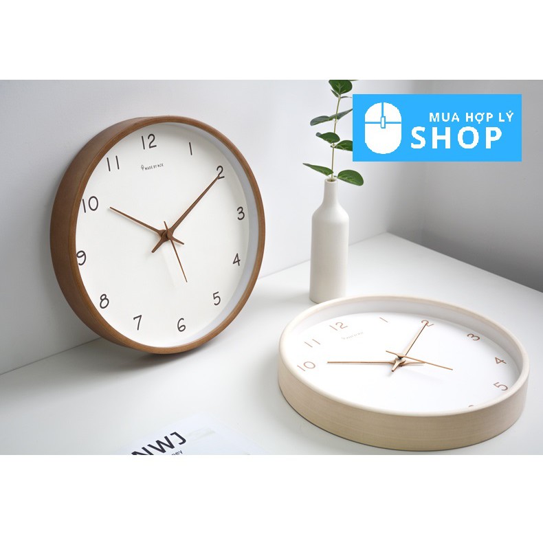 Đồng Hồ Treo Tường Gỗ Nguyên Bản MJK Phong Cách Sang Trọng Hiện Đại Xu Hướng CHÂU ÂU - Hàng Nhập Khẩu