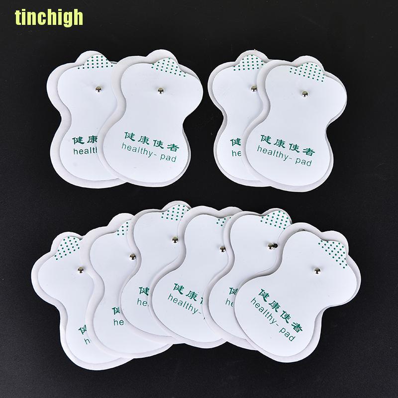 (Hàng Mới Về) Bộ 10 Miếng Dán Massage Điện Màu Trắng