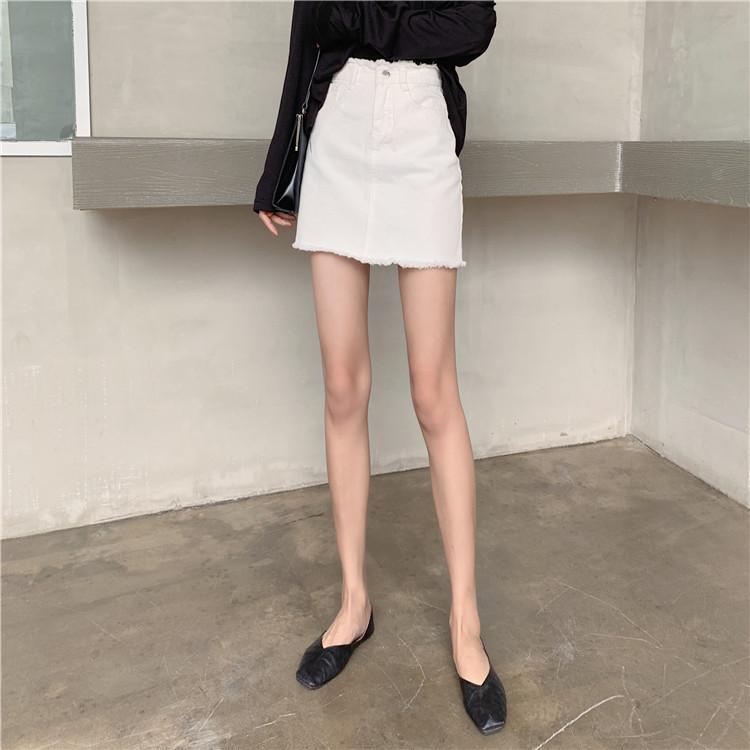 Chân váy jean Lưng Cao Thiết Kế Mới Thời Trang Theo Phong Cách Hàn Quốc Cho Nữ