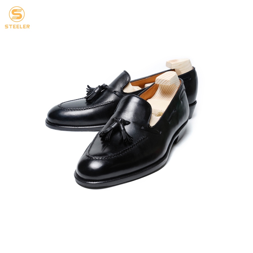 Giày Lười Cổ Thấp Nam Loafer Da Bò Màu Đen Phong Cách Lịch Lãm - Thương Hiệu Alain Shoemaker