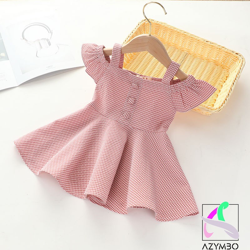 Váy Trẻ Em Caro, Chất Vải Đũi Thoáng Mát, Cao Cấp - Azymbo - VCAR