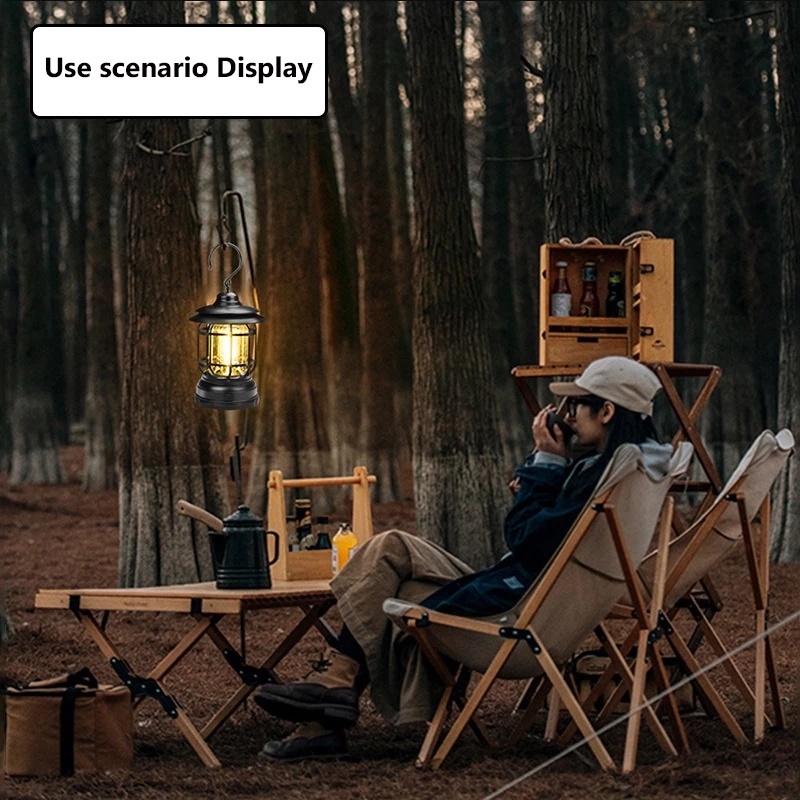 Đèn Lồng Bằng Kim Loại Đa Chức Năng Sạc Cổng USB Tiện Dụng Và Bền