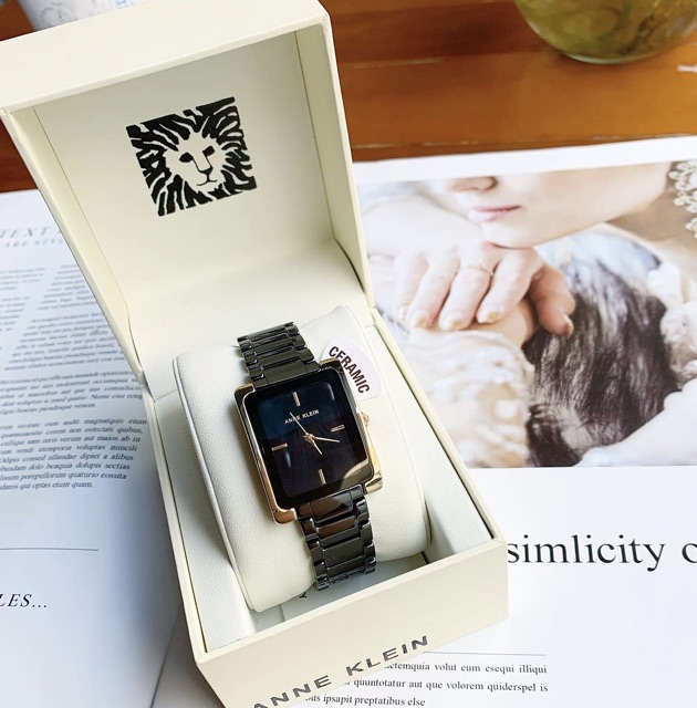 Đồng hồ ANNE KLEIN dây đá ceramic dành cho nữ model AK/2952BKGB
