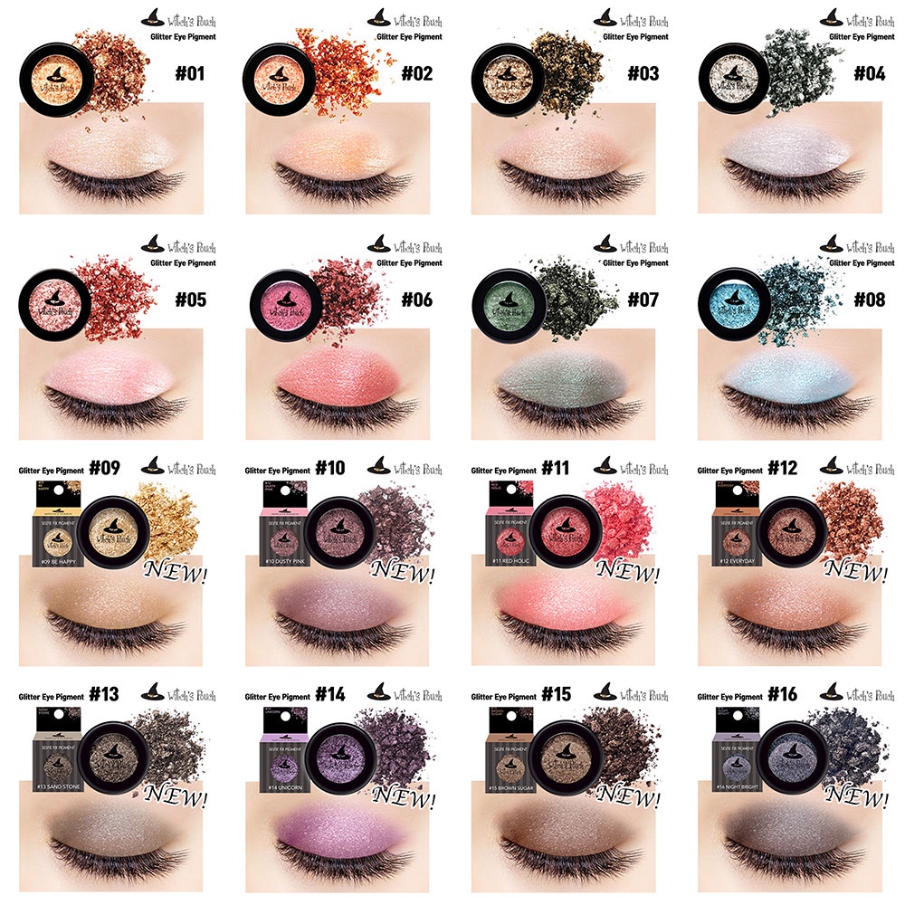Witch's Pouch Phấn Mắt Dạng Lỏng Có Nhũ Lấp Lánh Thời Trang Hàn Quốc