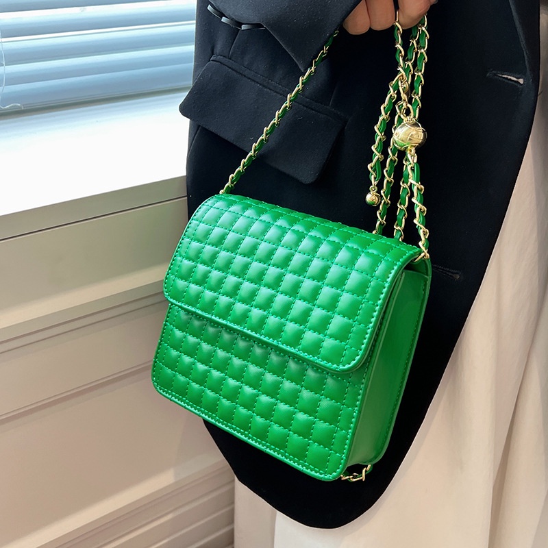 Túi Đeo Vai Hình Vuông Cỡ Nhỏ Màu Vàng Thời Trang Sang Trọng Cho Nữ