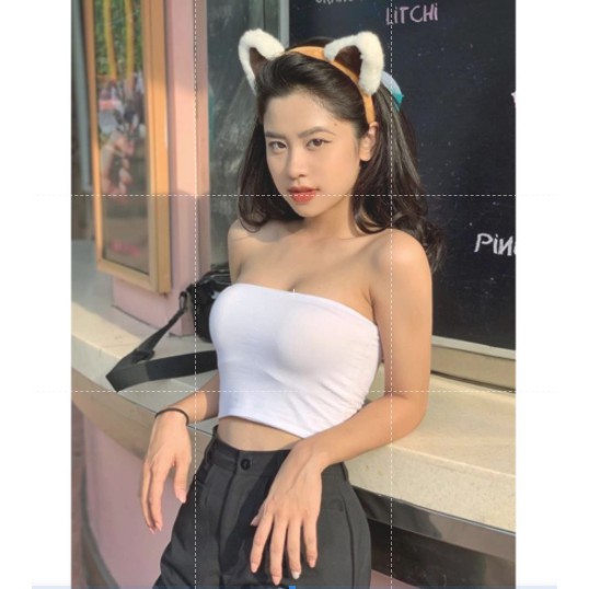 Áo Quây Ngực Thun Tăm CARLA Nữ [FREESHIP] 🌸 Croptop ngắn dáng ôm, phông trơn body màu đen trắng tím