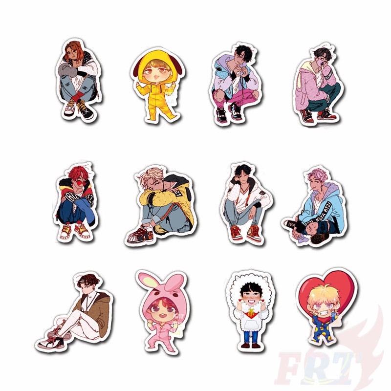 ❉ BT21 BTS Giấy và decal dán tường ❉ 50Pcs/Set KPOP Mixed Luggage Laptop Skateboard Doodle Stickers