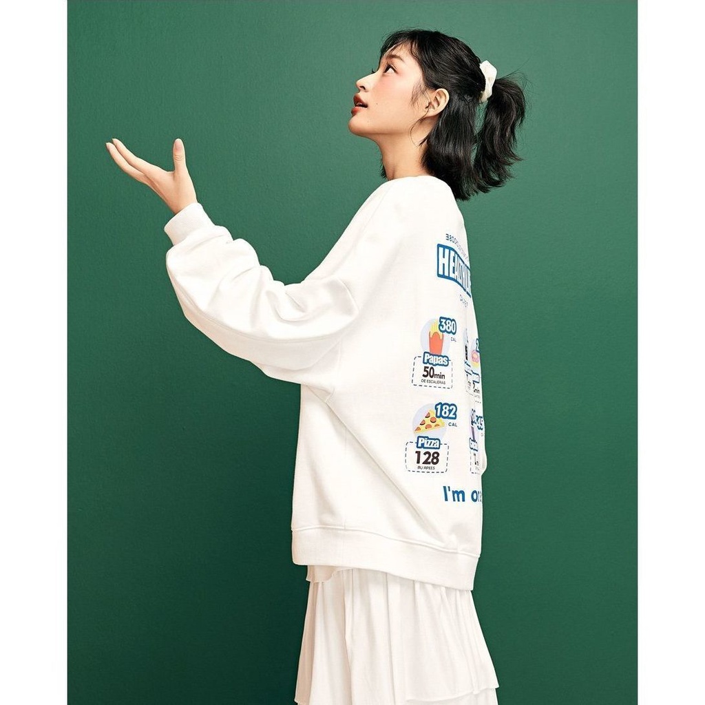 Áo Sweater Nỉ In Chữ Dáng Rộng Dày Dặn Phong Cách Năng Động Trẻ Trung Hàn Quốc | BigBuy360 - bigbuy360.vn