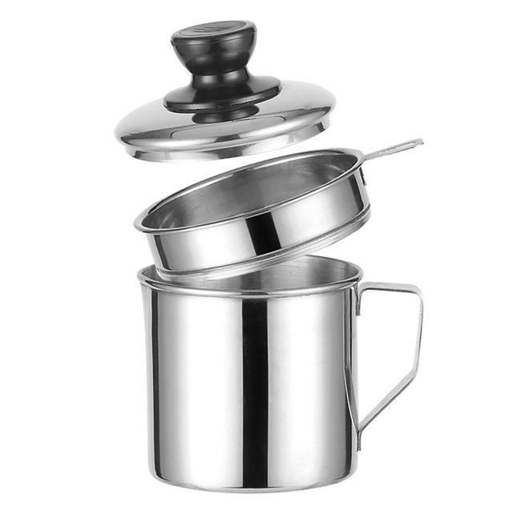 Ca Lọc Dầu Ăn Có Lưới Lọc Cặn Bằng INOX 304 Không Gỉ 1.2L