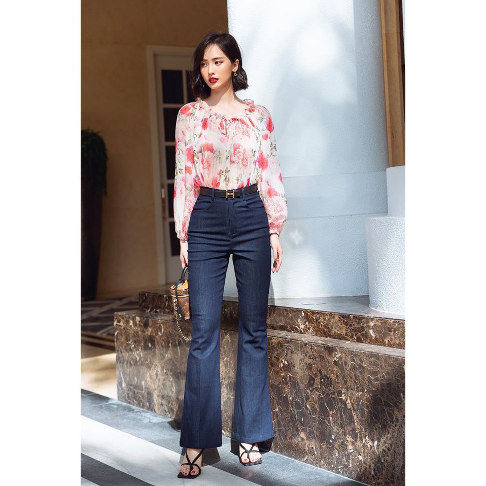 Quần denim ống loe nữ HUONG BOUTIQUE HBQ55