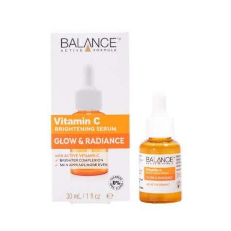 Combo trắng da căng mượt serum Vitamin C + serum Hyaluronic Balance Active Formula 30ml/ chai