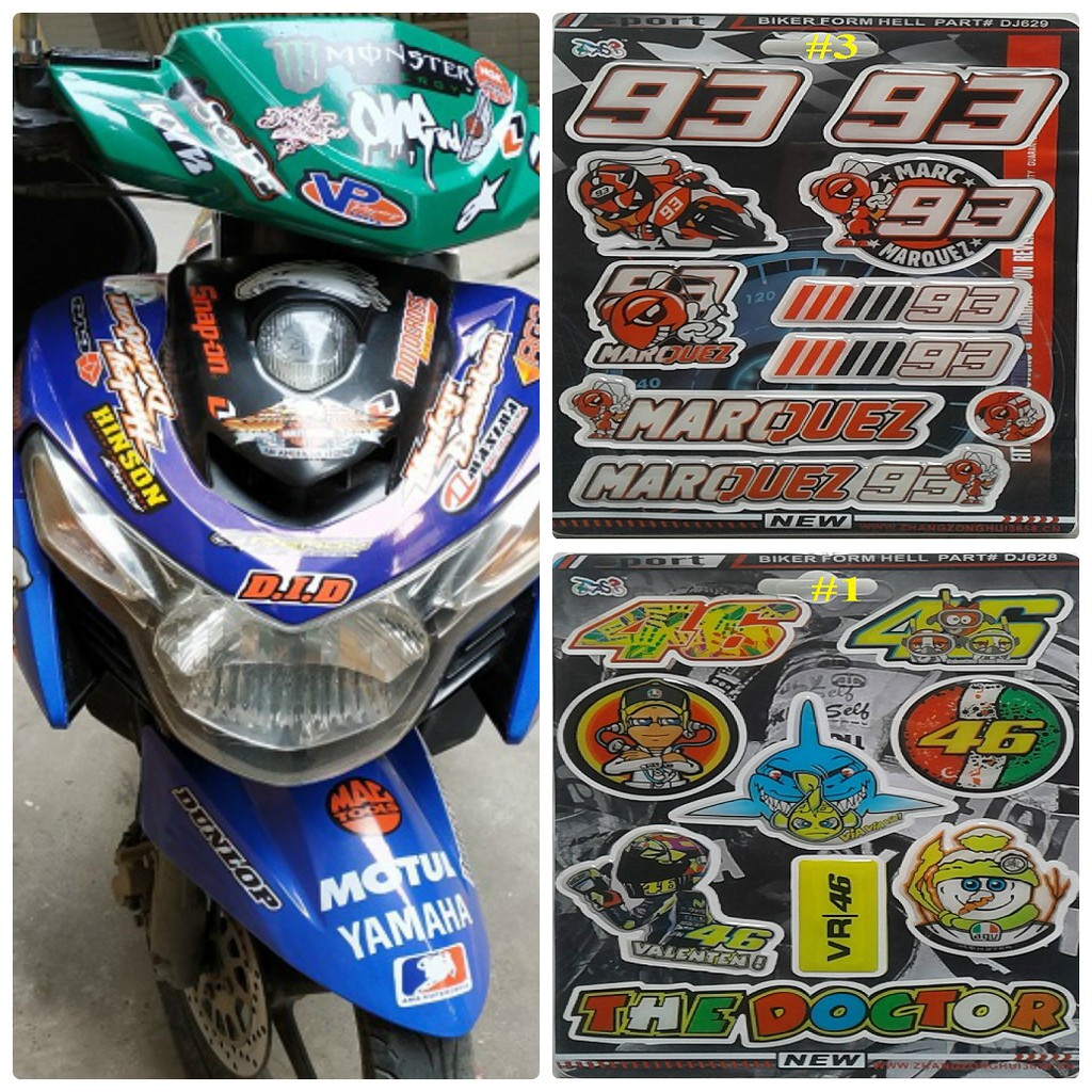 Sticker trang trí xe máy cao cấp #td016