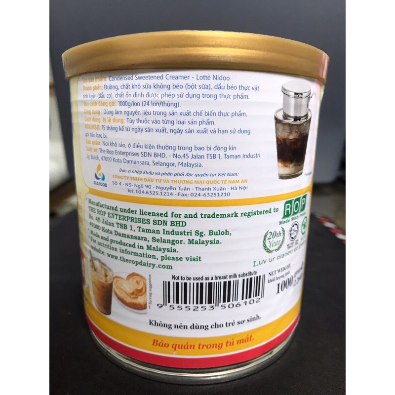 Sữa đặc lotte 1kg