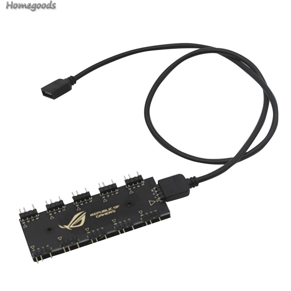 Good shop❦10 RGB Synchronization HUB Splitter Extension Cable for Motherboard RGB Fan