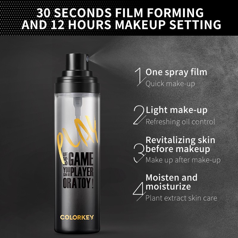 COLORKEY  Xịt Khóa Lớp Trang Điểm Dưỡng Ẩm Kiểm Soát Dầu Lâu Trôi 50ml