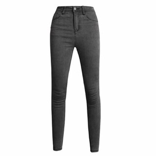 [BigSize 32-36] Quần Dài Jean Xám Trơn Lưng Siêu Cao - Quần Cạp Cao Qua Rốn Xám Tây Trơn