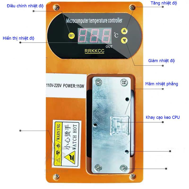 Đế nhiệt Máy Bóc Tách Ron IP.hone &amp; Vệ Sinh Keo Chân IC